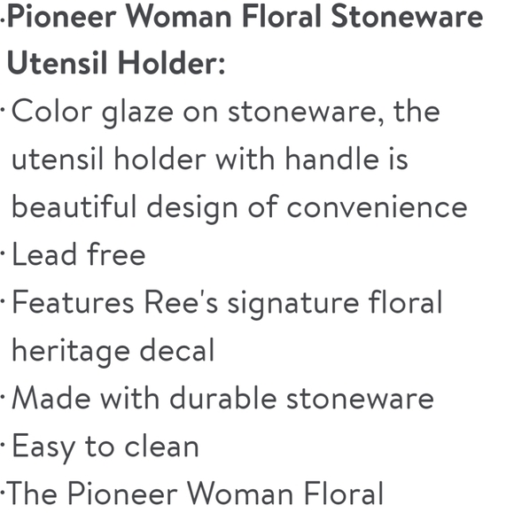 ❤️ New Pioneer Woman Floral Utensils Holder - Picture 2 of 10